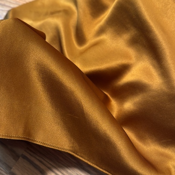 Reformation Daniela 100% silk copper maxi halter gown dress wedding fall size 8 - Picture 13 of 16